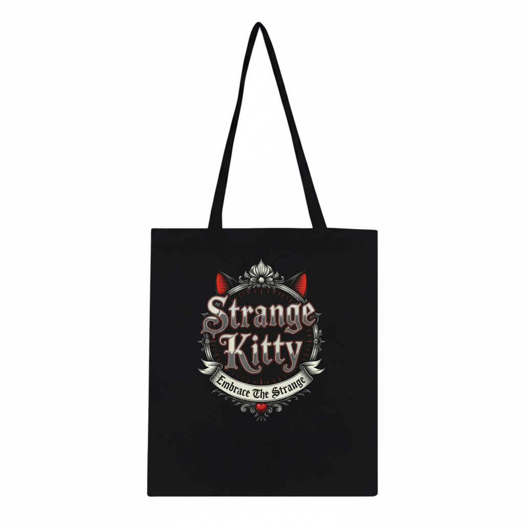 Strange Kitty - Classic Tote Bag Black