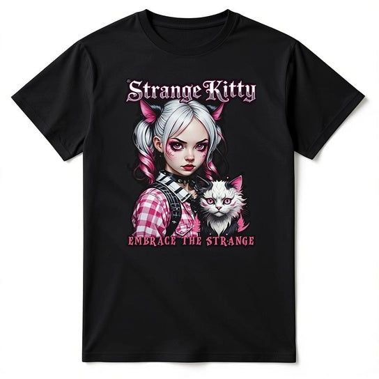Strange kitty Heavyweight Unisex Crewneck T-shirt | Gildan® 5000