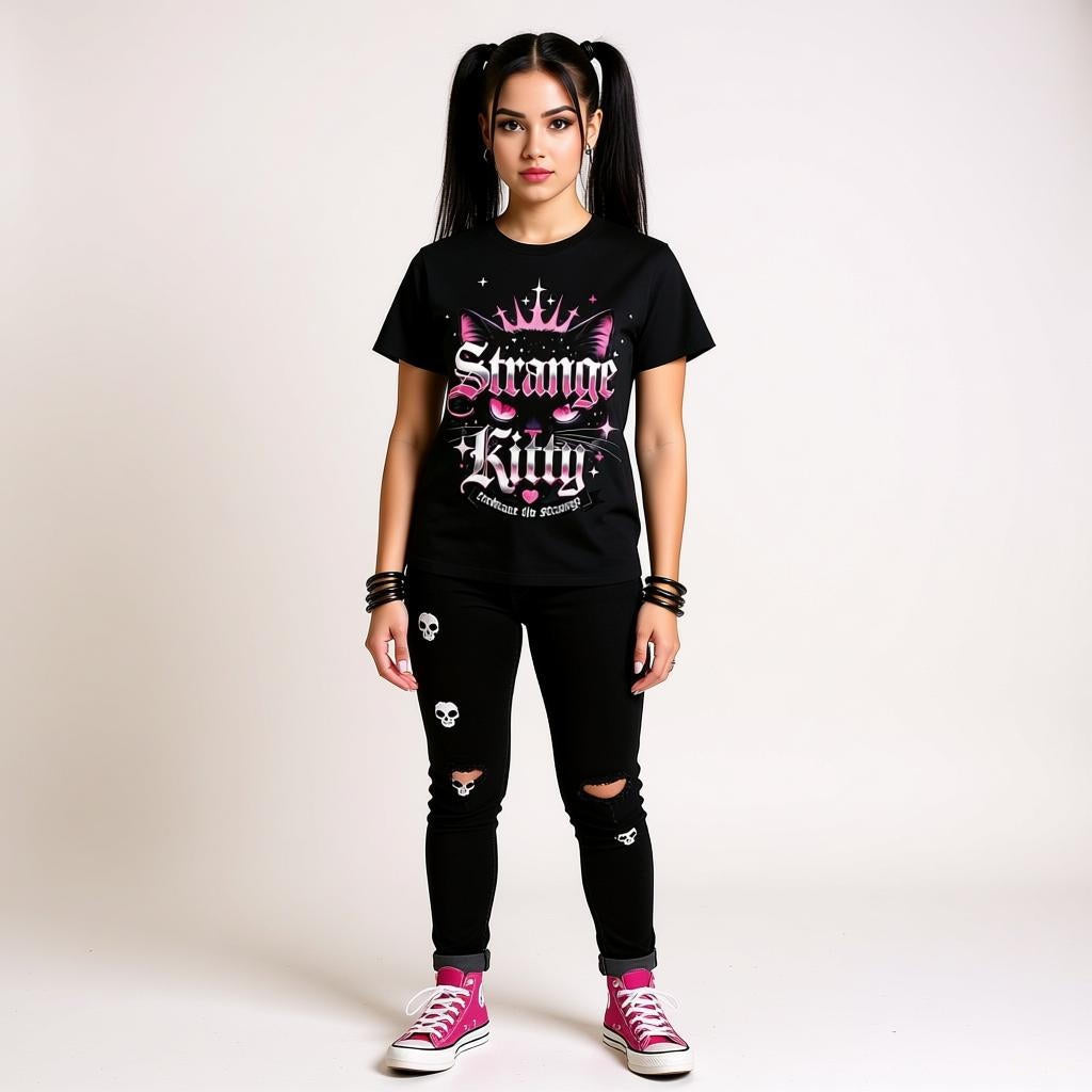 Strange Kitty - Heavyweight Unisex Crewneck T-shirt | Gildan® 5000